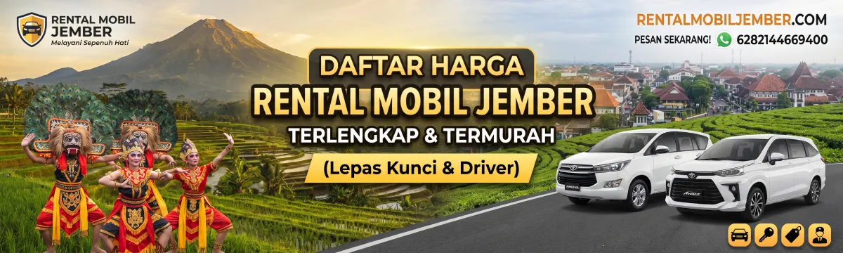 Spanduk Rental Mobil Jember: Daftar Harga Lengkap & Termurah. Hubungi 6282144669400.